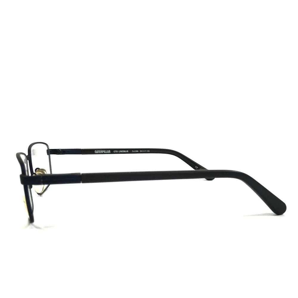 Caterpillar Eyeglasses Frames CTO LINEMAN Col. 006 Black Matte Blue 55-17-145